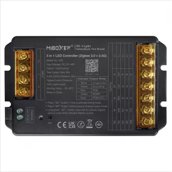 Synergy 21 LED Controlador série HC 5-em-1 DC12-48V Zigbee 3.0+ 2.4G HP 30A MiLight/Miboxer (HZ5)