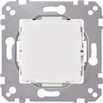 Merten System M Tampa de interruptor de tecla, branco polar, brilhante, 1 módulo, símbolo de luz 587093