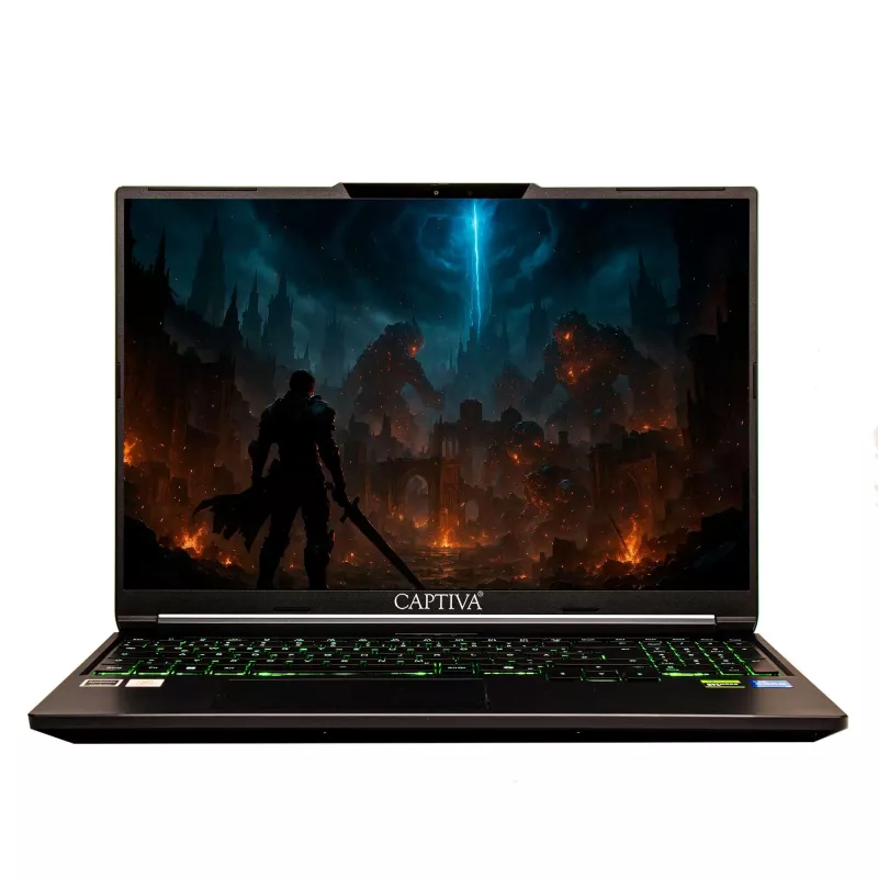 Captiva Advanced Gaming I95-156GE Portátil de 16 polegadas, Intel Core i7-14650HX, 64 GB RAM, 4 TB SSD, GeForce RTX 5060 8 GB, Windows 11 Pro