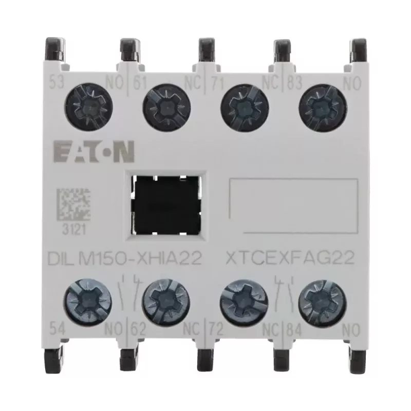 Eaton DILM150-XHIA22 bloco de contactos auxiliares, 2NO+2NC, montagem frontal, terminais de parafuso 283464
