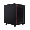 IT-BUDGET Armário de rede 19 polegadas SRK - 27U - 600x800 mm - Porta de vidro/aço - Montado - Preto 99ITB19SRK2768GSNM