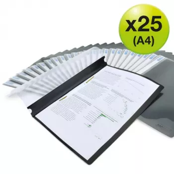 Pasta de arquivo Rapesco ECO A4 Preto (pack de 25) - 1815