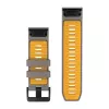 Pulseira de silicone Garmin QuickFit 26 mm para relógio Cinzento-ardósia/Amarelo 010-14508-02