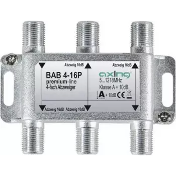 AXING BAB 4-16P - derivador de satélite de 4 vias, atenuação de derivação 16 dB, 5-2400 MHz, conectores F