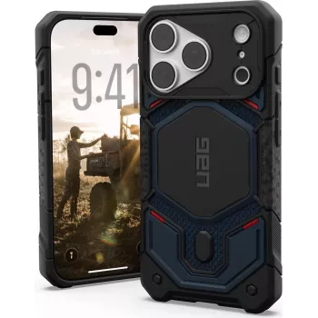UAG Urban Armor Gear Monarch Pro MagSafe capa para Apple iPhone 18 Pro/17 Pro – Kevlar Mallard Blue 114569113955