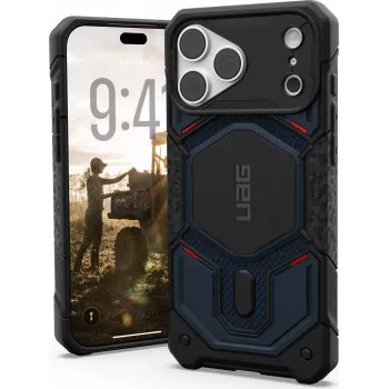 UAG Urban Armor Gear Monarch Pro MagSafe capa para Apple iPhone 18 Pro Max/17 Pro Max - Kevlar Mallard (azul) 114568113955