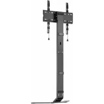 MANHATTAN suporte de TV ultra slim para ecrãs de 32 a 70 polegadas até 40 kg, inclinação -10° a 3°, altura ajustável, encaixa atrás de móvel de TV, preto/branco (462044)