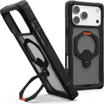 UAG Urban Armor Gear Plasma XTE 360 MagSafe Kickstand capa para Apple iPhone 18 Pro Max/17 Pro Max – preto/laranja/cinzento transparente 114572114097