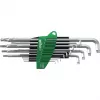 Wiha 366BETSZ13TS conjunto de chaves Allen com ponta esférica Torx, 13 peças, cinzento titânio, suporte ErgoStar 40979