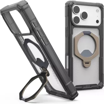 UAG Urban Armor Gear Plasma XTE 360 MagSafe Kickstand capa para Apple iPhone 18 Pro Max/17 Pro Max – cinzento cinza (cinzento)/titânio/transparente 114572113136