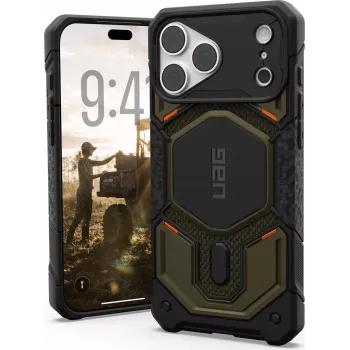 UAG Monarch Pro MagSafe Capa para Apple iPhone 18 Pro Max / 17 Pro Max, Kevlar Element Green 11456811397B