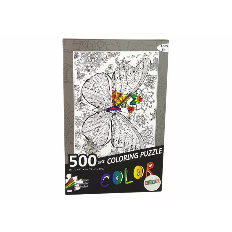 LEAN TOYS puzzles para colorir 500 peças borboleta