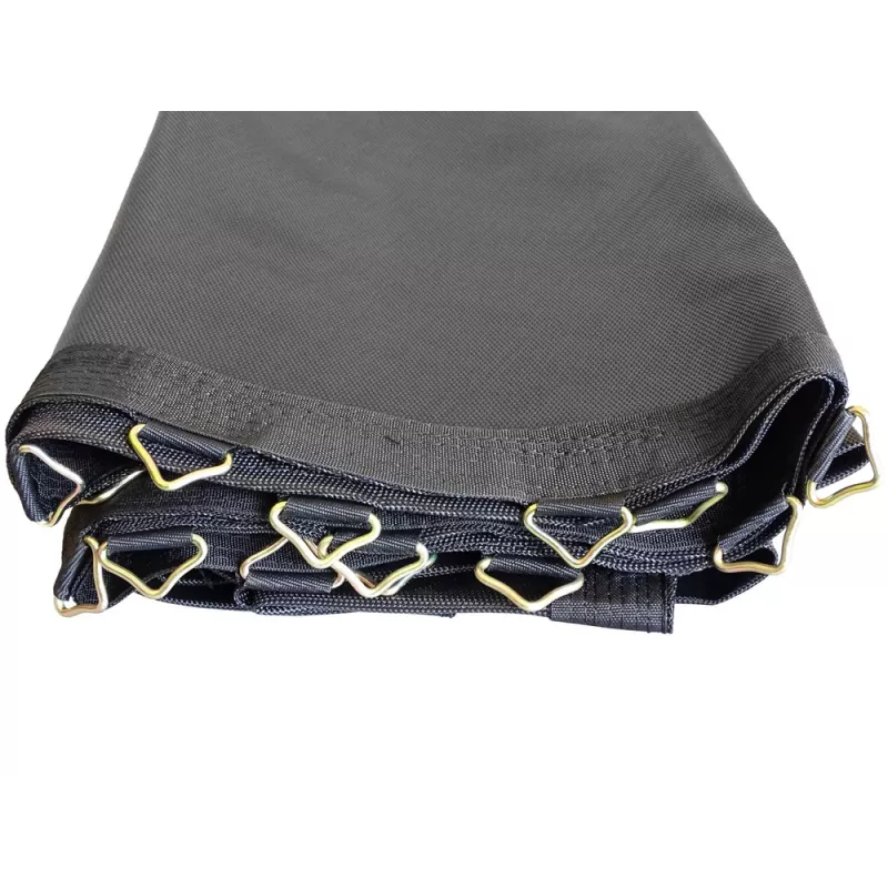 LEAN SPORT 6806 Tapete de trampolim sobresselente 12ft, 72 anéis em V, tecido PP resistente aos UV, preto