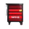 Yato YT-5530 carrinho de ferramentas com 7 gavetas aço preto/vermelho