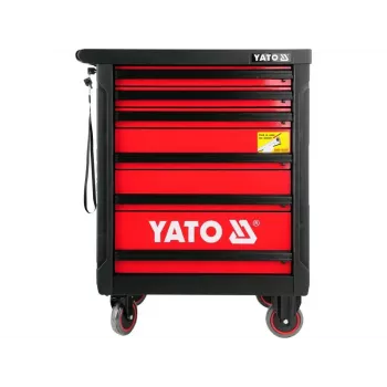 Yato YT-5530 carrinho de ferramentas com 7 gavetas aço preto/vermelho