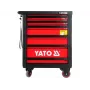 Yato YT-5530 carrinho de ferramentas com 7 gavetas aço preto/vermelho