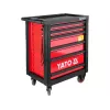 Yato YT-5530 carrinho de ferramentas com 7 gavetas aço preto/vermelho