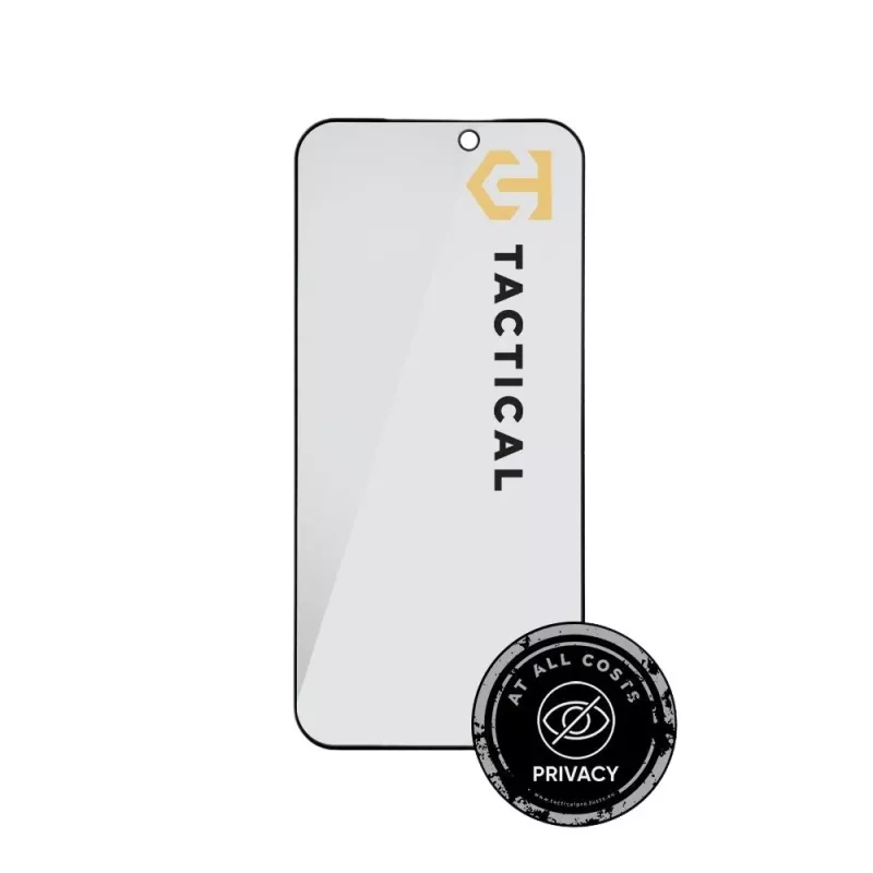 Tactical Glass Shield Privacy Stealth 5D Película protetora para iPhone 18 Pro Max Preto