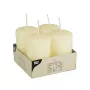 PAPSTAR Velas de pilar 8 cm, marfim, embalagem de 4 (15361)