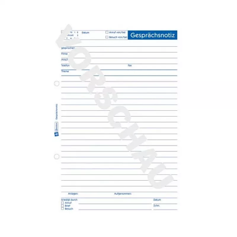 Bloco de notas de reunião Avery Zweckform 1210 A5 papel reciclado - 50 folhas