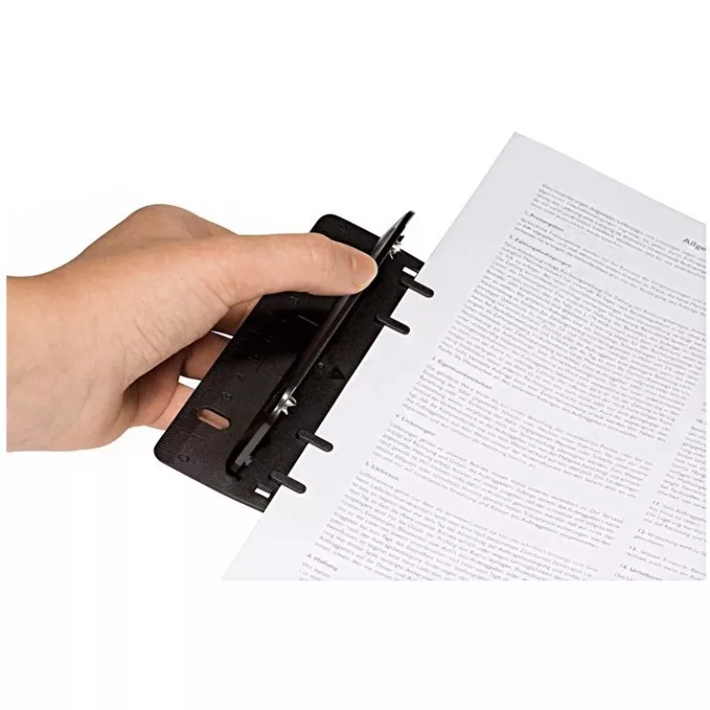 WEDO 67801 Furador de bolso, 3 folhas, preto