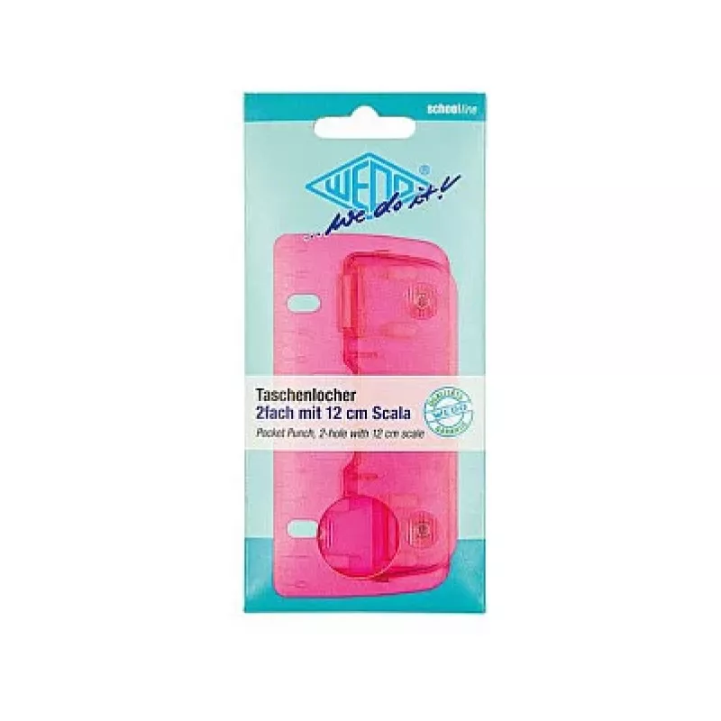 WEDO 67809 Furador de bolso, 3 folhas, Ice Pink