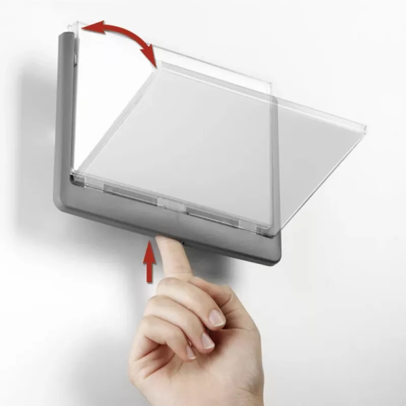 DURABLE Click Sign Placa de Porta 149x105,5 mm Montagem Adesiva/Parafusos Grafite