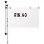 MAUL Calha de Suporte para Plantas 132 cm Montagem na Parede Prateado