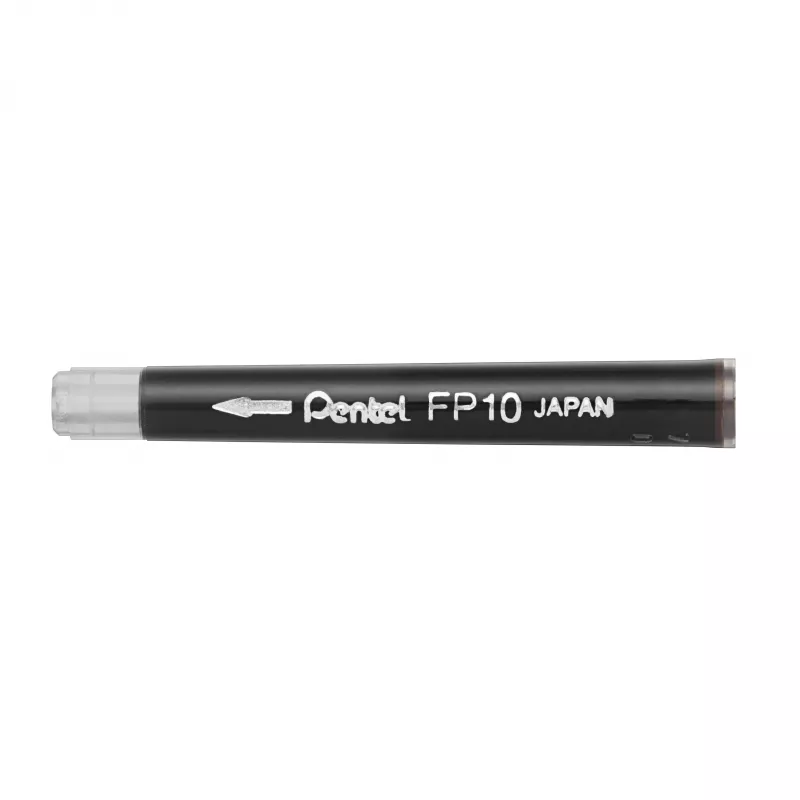 Pentel FP10-AO Cartuchos de tinta para canetas pincel, preto, pack de 4