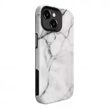 Capa Evelatus Armor para Apple iPhone 15 Plus TPU+PC mármore branco
