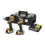 Conjunto duplo DEWALT 18V XR DCD800 DCF850 com 2x baterias Powerstack 1,7Ah