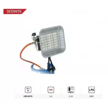 Aquecedor a gás radiante para botija DEDRA 4,6kW