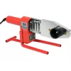 Máquina de soldar plástico Yato YT-82251 800 W com controlo digital de temperatura LCD, 100-550°C, fluxo de ar 120-250 L/min, inclui bicos e varetas de soldadura