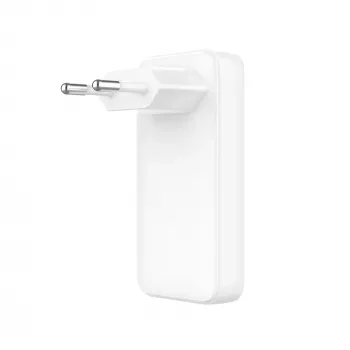 Fixed Slim carregador de viagem 2xUSB-C 65W GaN PD branco