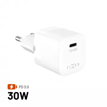 Fixed Mini carregador USB-C GaN 30W - preto