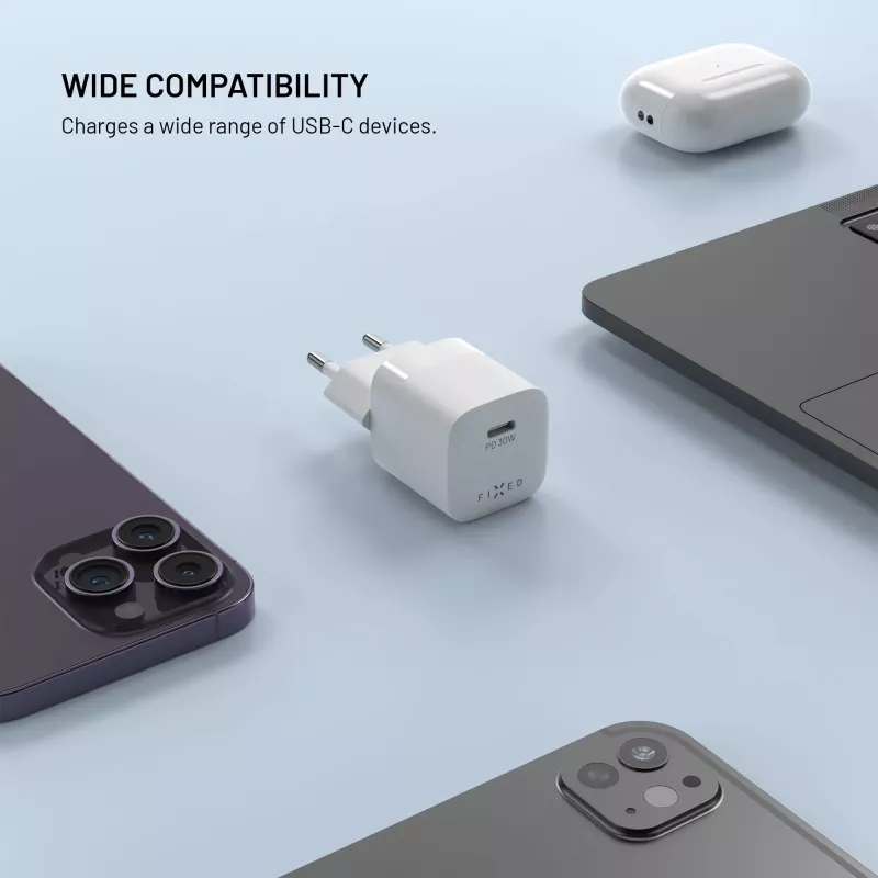 Fixed Mini carregador USB-C GaN 30W - preto