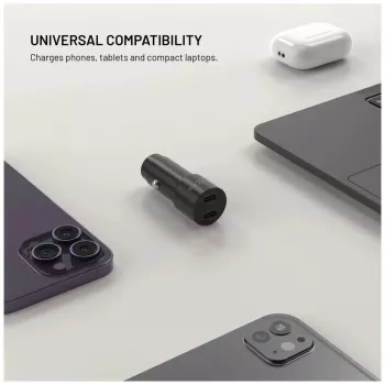 Fixed carregador de automóvel dual USB-C 65W PD 3.0