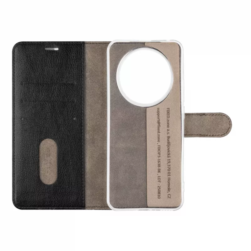 FIXED Opus Capa tipo livro para Honor Magic 8 Lite 5G, preto FIXOP3-1638-BK