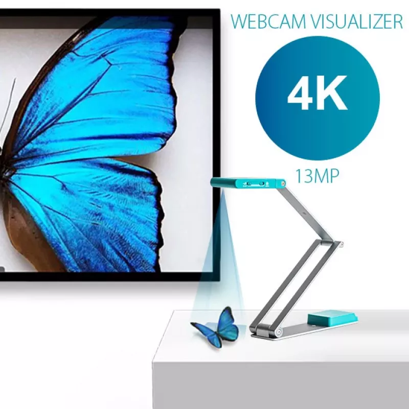 IRIScan Visualizer 7 Dyslexic - scanner de teto A3, 13MP, USB, azul-ártico/prateado