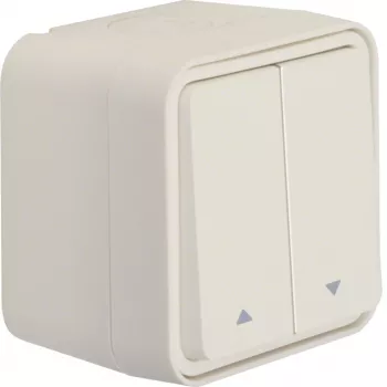 Hager WNC300B Interruptor de série para estores de superfície 1 polo com símbolos de seta IP55