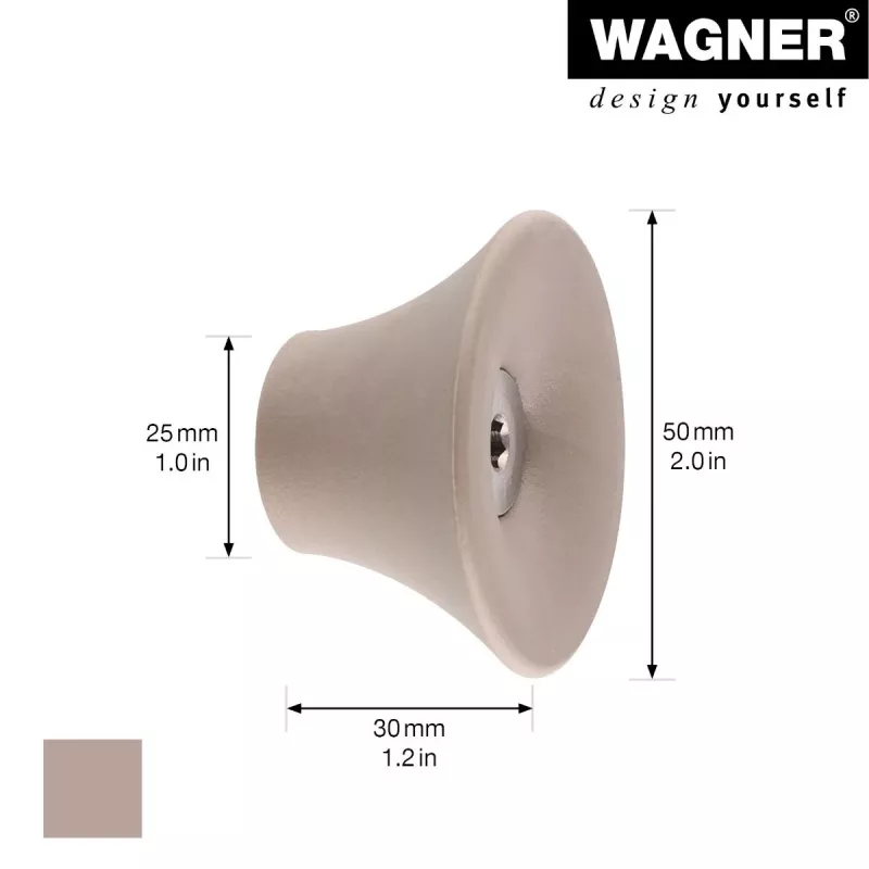 Wagner design yourself TULIP Cabide de parede GH 0322, 1 gancho, Taupe (17032221)