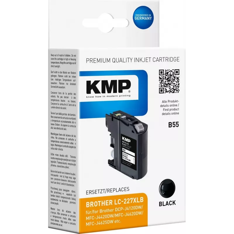 KMP B55 Preto Cartucho de tinta compatível para Brother DCP-J4120DW, MFC-J4420DW, MFC-J4620DW, MFC-J4625DW, MFC-J5720DW 1531.4001