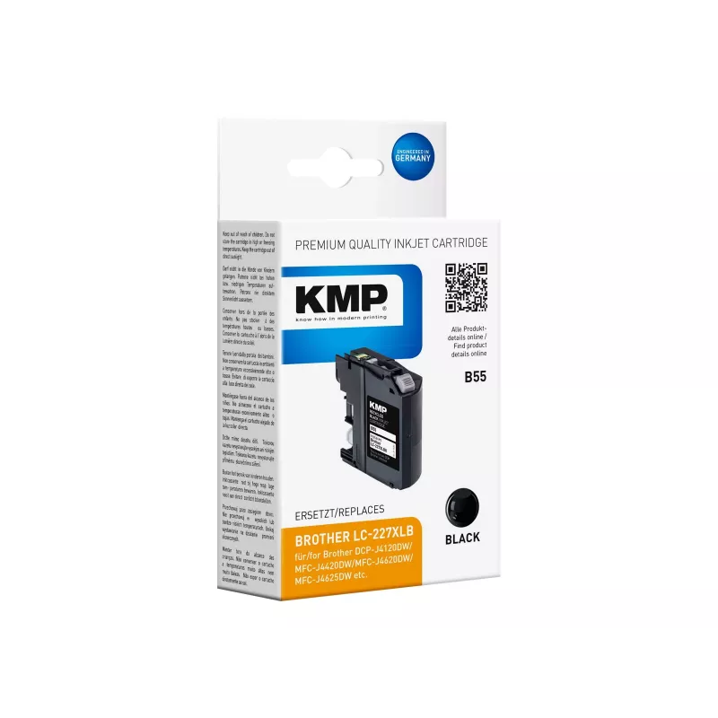 KMP B55 Preto Cartucho de tinta compatível para Brother DCP-J4120DW, MFC-J4420DW, MFC-J4620DW, MFC-J4625DW, MFC-J5720DW 1531.4001