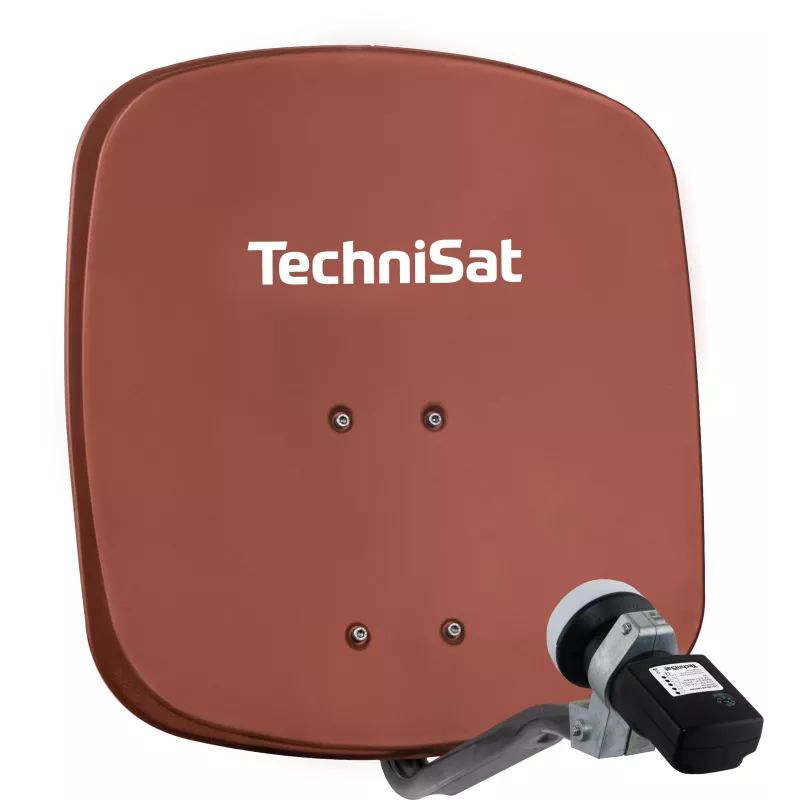 TechniSat Antena parabólica offset de alumínio de 45 cm com LNB único 1445/8195