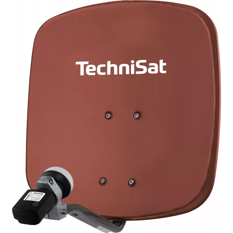 TechniSat Antena parabólica offset de alumínio de 45 cm com LNB único 1445/8195