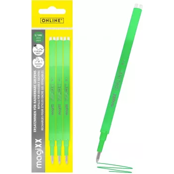 ONLINE magiXX Recarga de caneta de gel Verde 0,7 mm 3 unidades (40165/3)