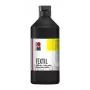 Marabu Textil tinta têxtil, preto, 500 ml, à base de água, para têxteis claros, resistente à lavagem até 40°C 17160075073