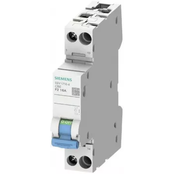 Siemens 5SY17104 SENTRON disjuntor magnetotérmico 1 polo, 10 A, curva C, 72 V DC, 10 kA, selável