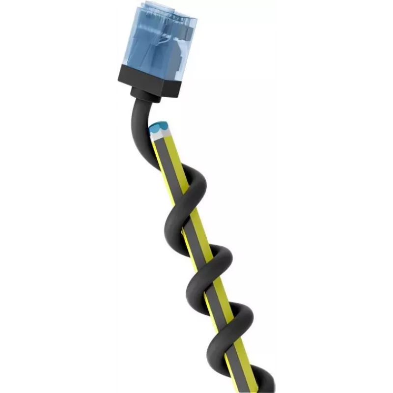 Goobay cabo de rede CAT 6A Slim U/UTP ultraflexível, preto, 0,25 m, conectores snagless extra curtos 74233