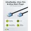 Goobay cabo de rede CAT 6A Slim U/UTP ultraflexível, preto, 0,25 m, conectores snagless extra curtos 74233
